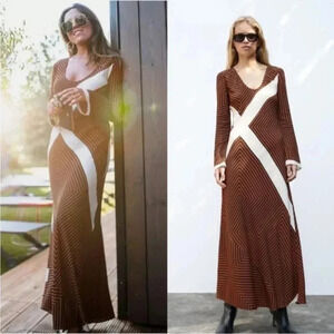 Zara stripe maxi dress bloggers favorite